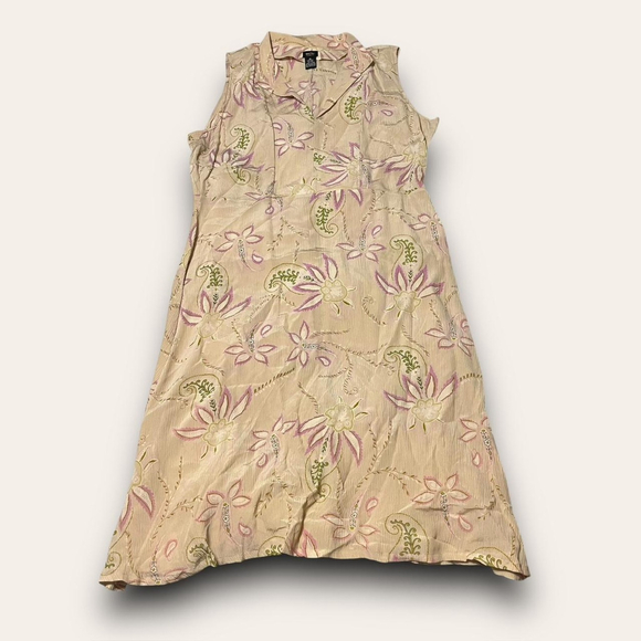 Mossimo Supply Co. Dresses & Skirts - Y2K Floral Silk Micro Pleated Midi Dress Mossimo Beachy Summer Size XL
